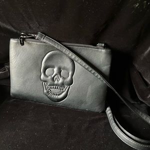 Mechaly Skull Unisex Crossbody Clutch Purse Universal Waist Pouch Vegan Leather
